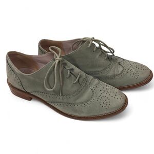 Boden sage green lace up suede oxfords size 38